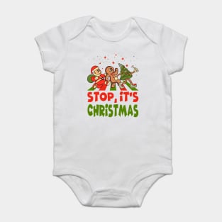 Christmas Road - 3, Santa Claus, Gingerbread man, Christmas tree Baby Bodysuit